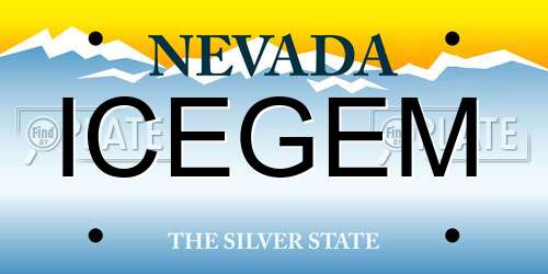 ICEGEM Nevada License Plate