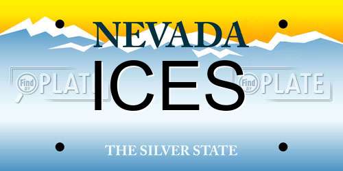 ICES Nevada License Plate