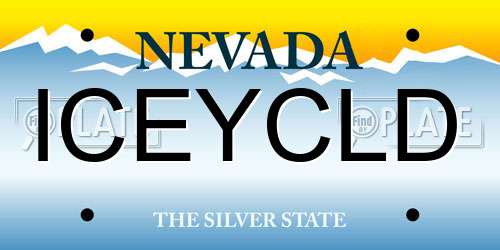 ICEYCLD Nevada License Plate