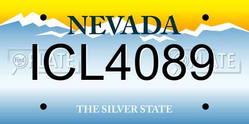 ICL4089 Nevada License Plate