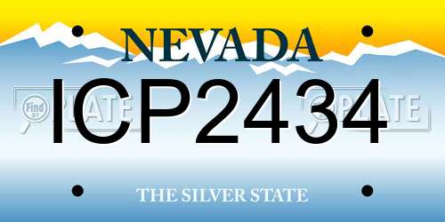 ICP2434 Nevada License Plate