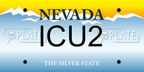 ICU2 Nevada License Plate