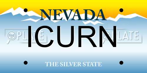 ICURN Nevada License Plate
