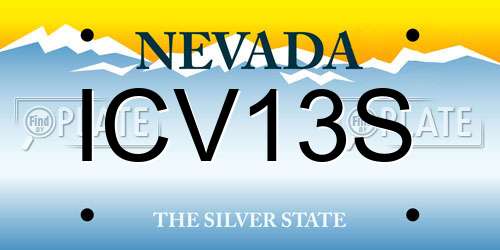 ICV13S Nevada License Plate