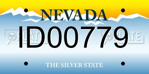 ID00779 Nevada License Plate