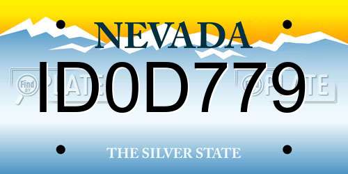 ID0D779 Nevada License Plate