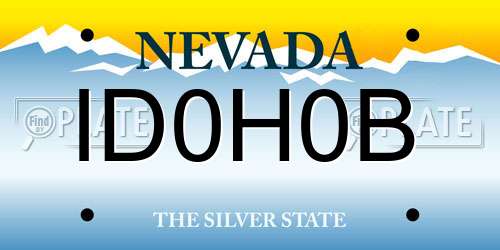 ID0H0B Nevada License Plate