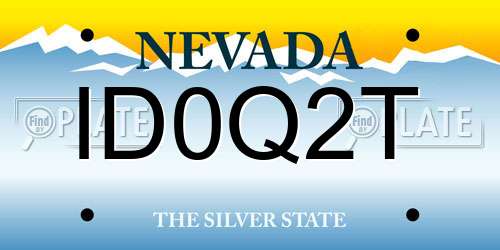 ID0Q2T Nevada License Plate