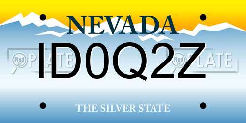 ID0Q2Z Nevada License Plate