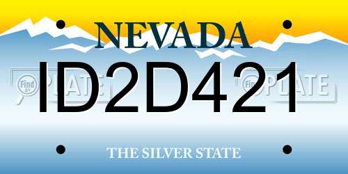 ID2D421 Nevada License Plate