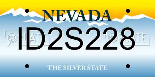 ID2S228 Nevada License Plate