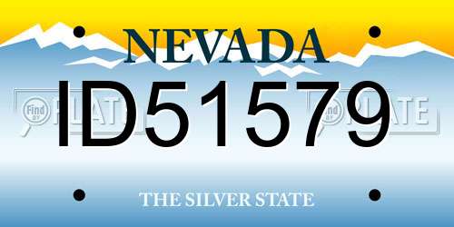 ID51579 Nevada License Plate