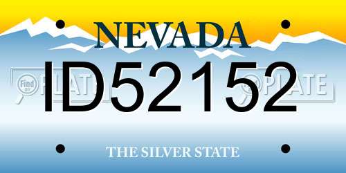 ID52152 Nevada License Plate