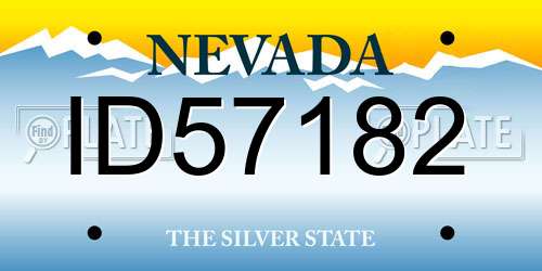 ID57182 Nevada License Plate