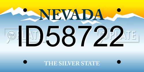 ID58722 Nevada License Plate