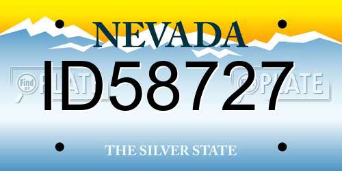 ID58727 Nevada License Plate