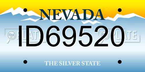 ID69520 Nevada License Plate