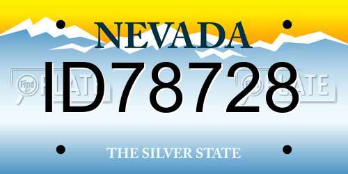 ID78728 Nevada License Plate