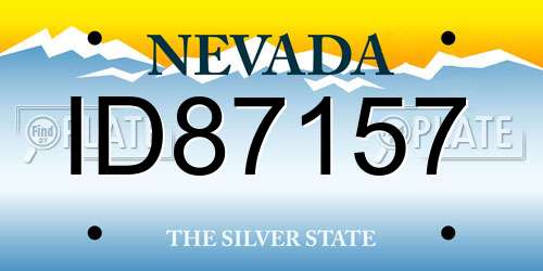 ID87157 Nevada License Plate