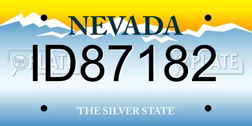 ID87182 Nevada License Plate