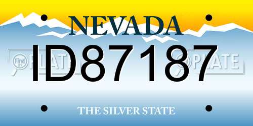 ID87187 Nevada License Plate