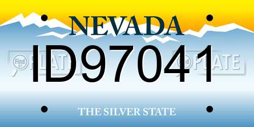 ID97041 Nevada License Plate
