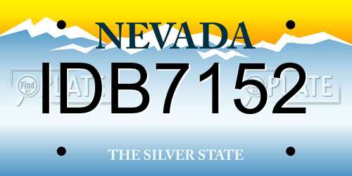 IDB7152 Nevada License Plate