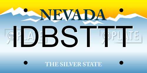IDBSTTT Nevada License Plate