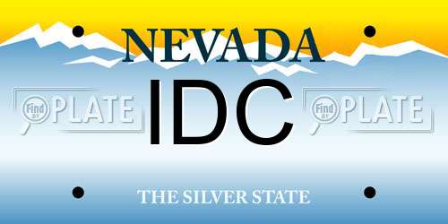 IDC Nevada License Plate