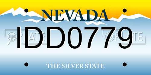 IDD0779 Nevada License Plate
