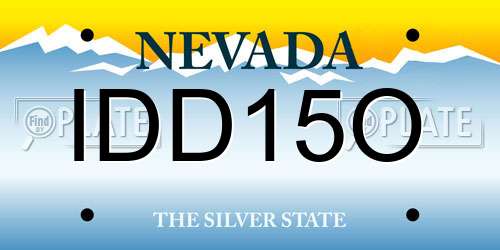 IDD15O Nevada License Plate