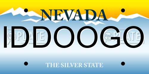 IDDOOGO Nevada License Plate