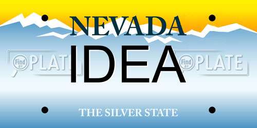 IDEA Nevada License Plate