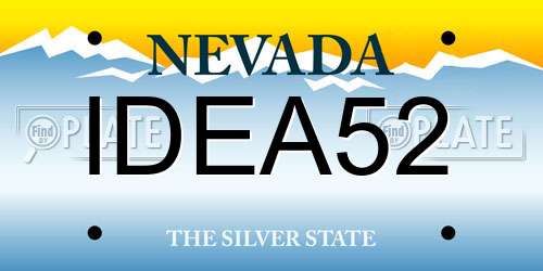IDEA52 Nevada License Plate
