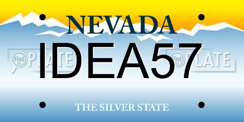 IDEA57 Nevada License Plate