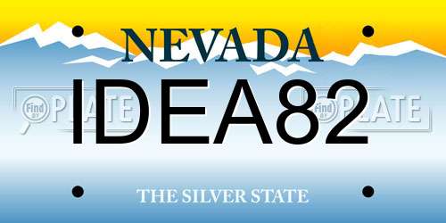 IDEA82 Nevada License Plate