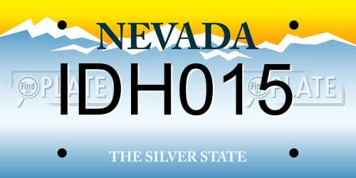 IDH015 Nevada License Plate