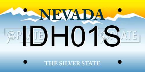 IDH01S Nevada License Plate