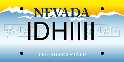 IDHIIII Nevada License Plate