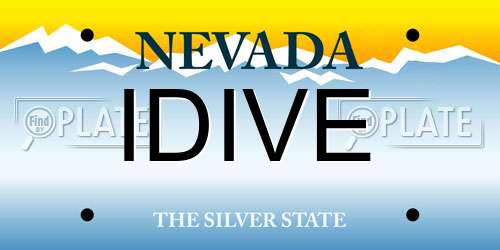 IDIVE Nevada License Plate