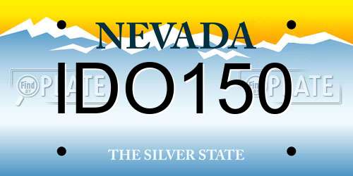 IDO150 Nevada License Plate
