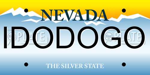 IDODOGO Nevada License Plate