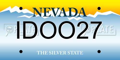 IDOO27 Nevada License Plate