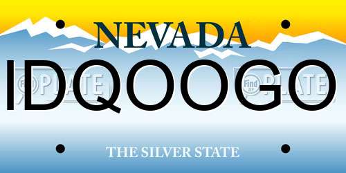IDQOOGO Nevada License Plate