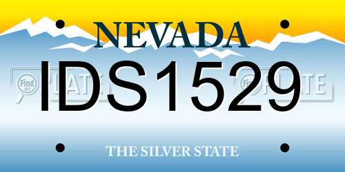 IDS1529 Nevada License Plate