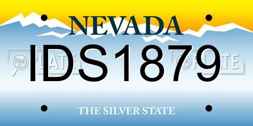 IDS1879 Nevada License Plate