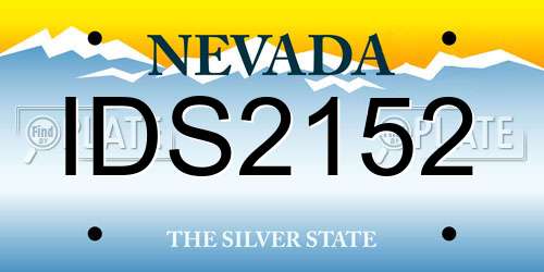 IDS2152 Nevada License Plate