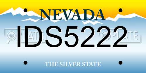 IDS5222 Nevada License Plate