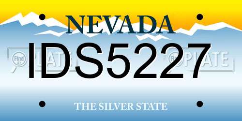 IDS5227 Nevada License Plate