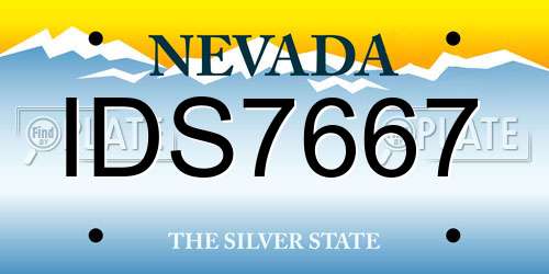 IDS7667 Nevada License Plate